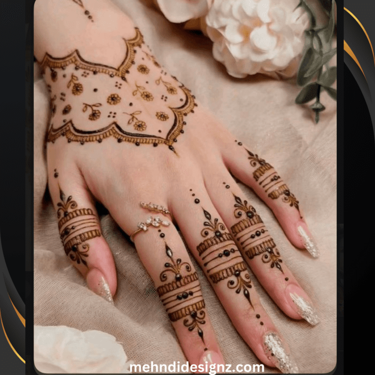 royal royal stylish back hand mehndi design