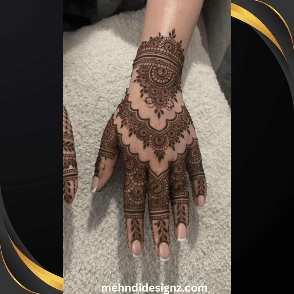 royal royal stylish back hand mehndi design