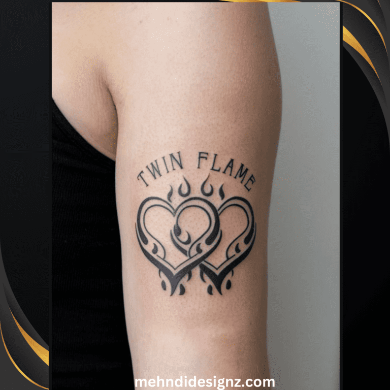 twin flame heart tattoo