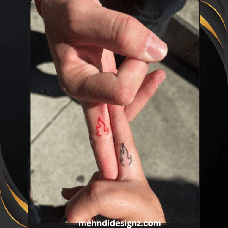 twin flame tattoo finger