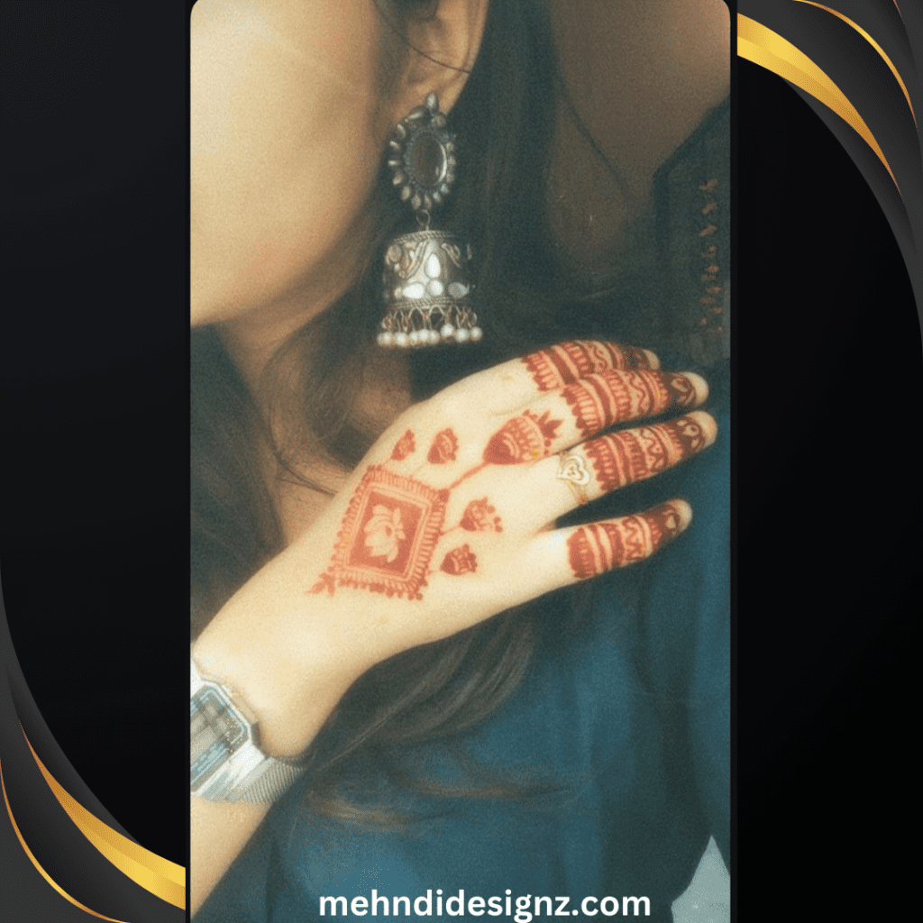 Jhumka Mehndi Designs: Trending & Beautiful Mehndi Art for Hands 5 jhumka mehndi design front photo