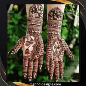 Jhumka mehndi design arabic
