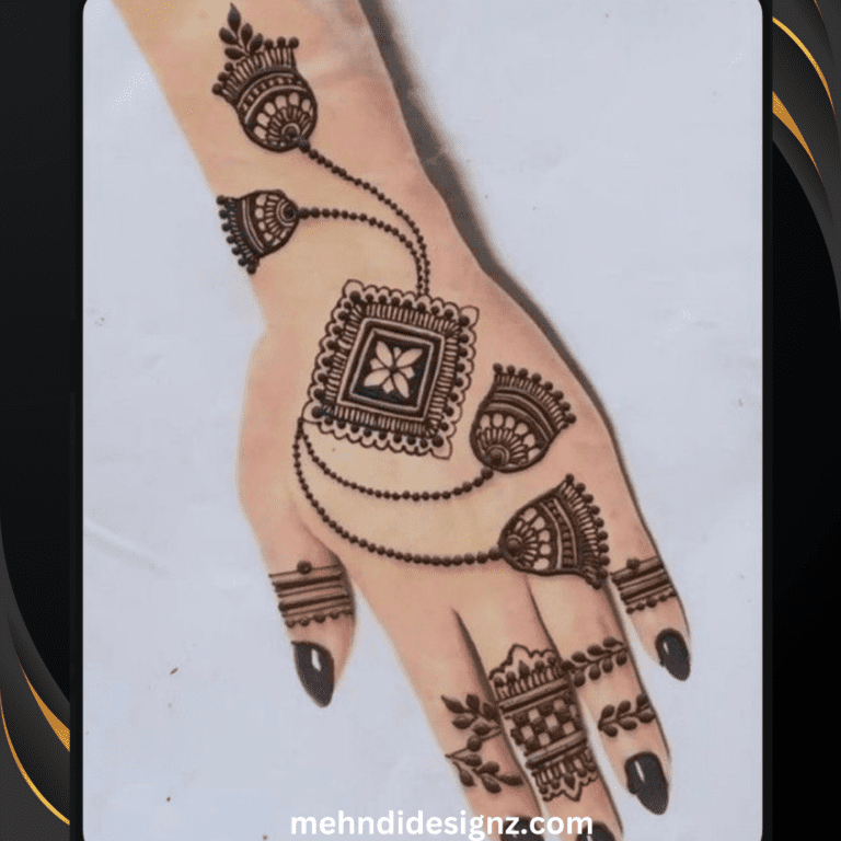 jhumka mehndi design photo