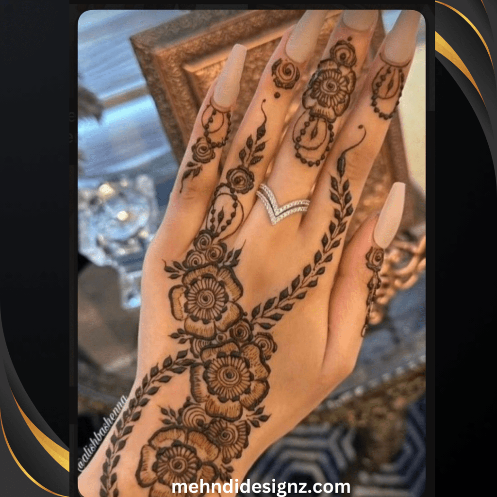 latest bangle style mehndi design