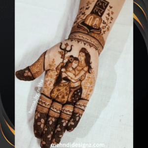 modern navratri mehndi design