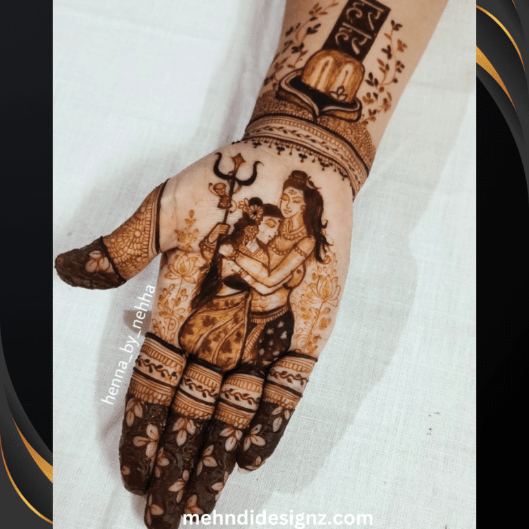 modern navratri mehndi design