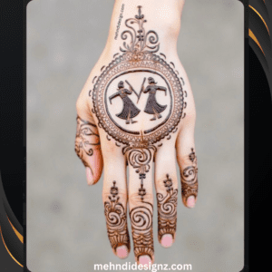 modern navratri mehndi design