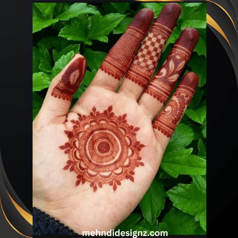 simple navratri mehndi design for girl