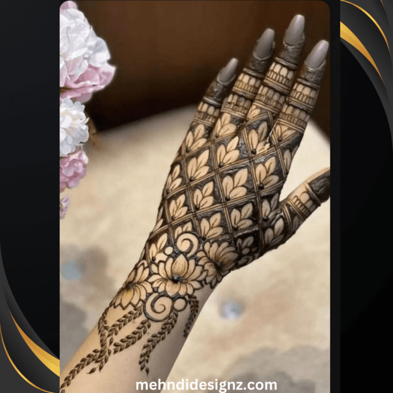 simple navratri mehndi design for girl