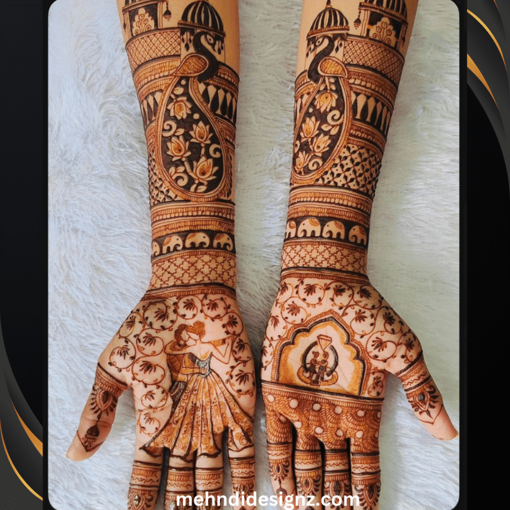 simple engagement mehndi design