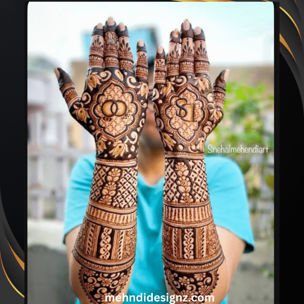 simple engagement mehndi