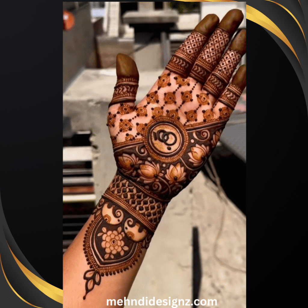 simple engagement mehndi