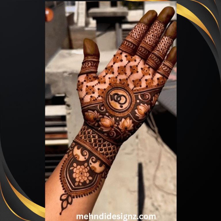 simple engagement mehndi