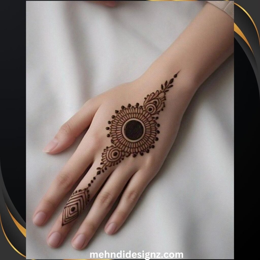 Aesthetic Mehndi Design: A Blend of Art, Culture, and Elegance 2 design back hand simple
