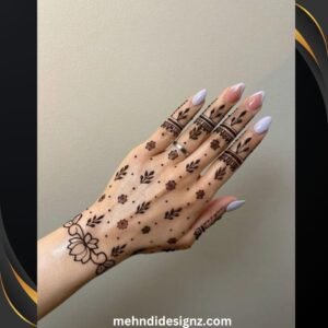 aesthetic mehndi design back hand