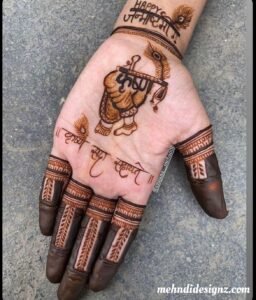 shiv mehndi design simple and beautiful