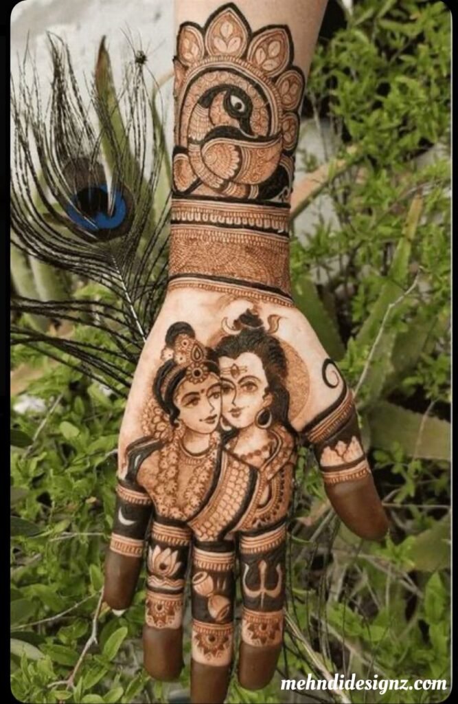 Mahadev Mehndi Designs to Embrace Spiritual Elegance 4 shiv mehndi design hand