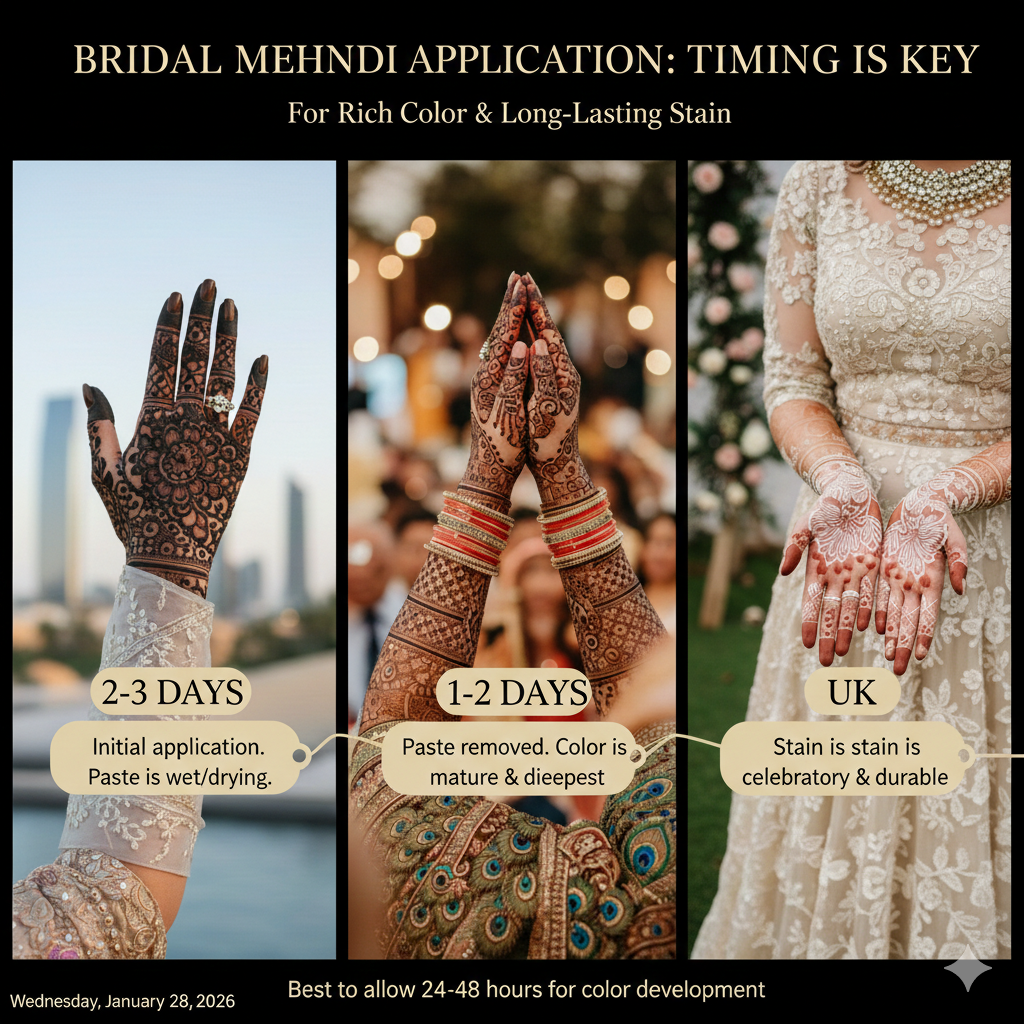 Apply Mehndi 2 Bridal Mehndi Timeline