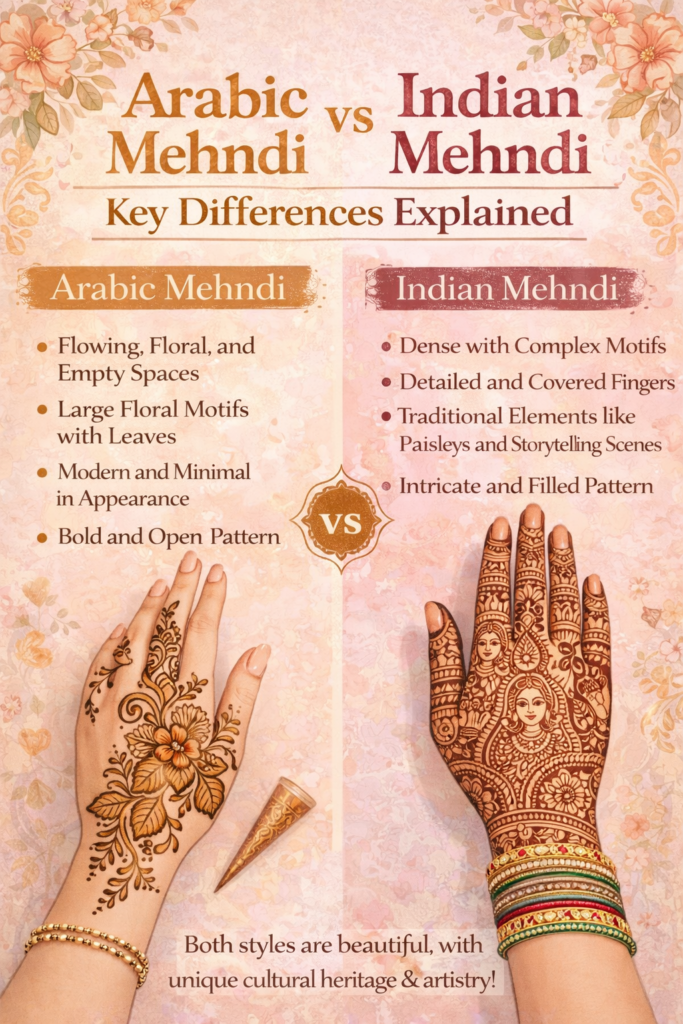 Arabic Mehndi vs Indian Mehndi