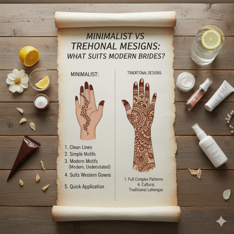 Traditional Coverage Minimalist vs Traditional Mehndi Designs: What Suits Modern Brides ...