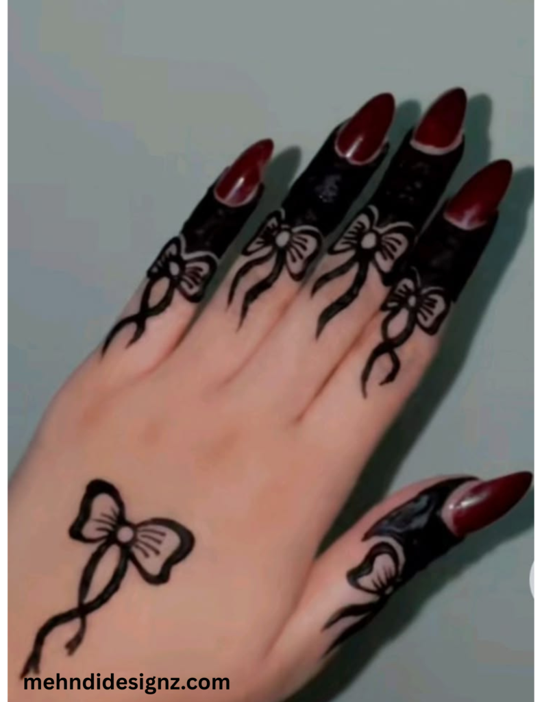Simple finger henna design for kids Eid party 2026