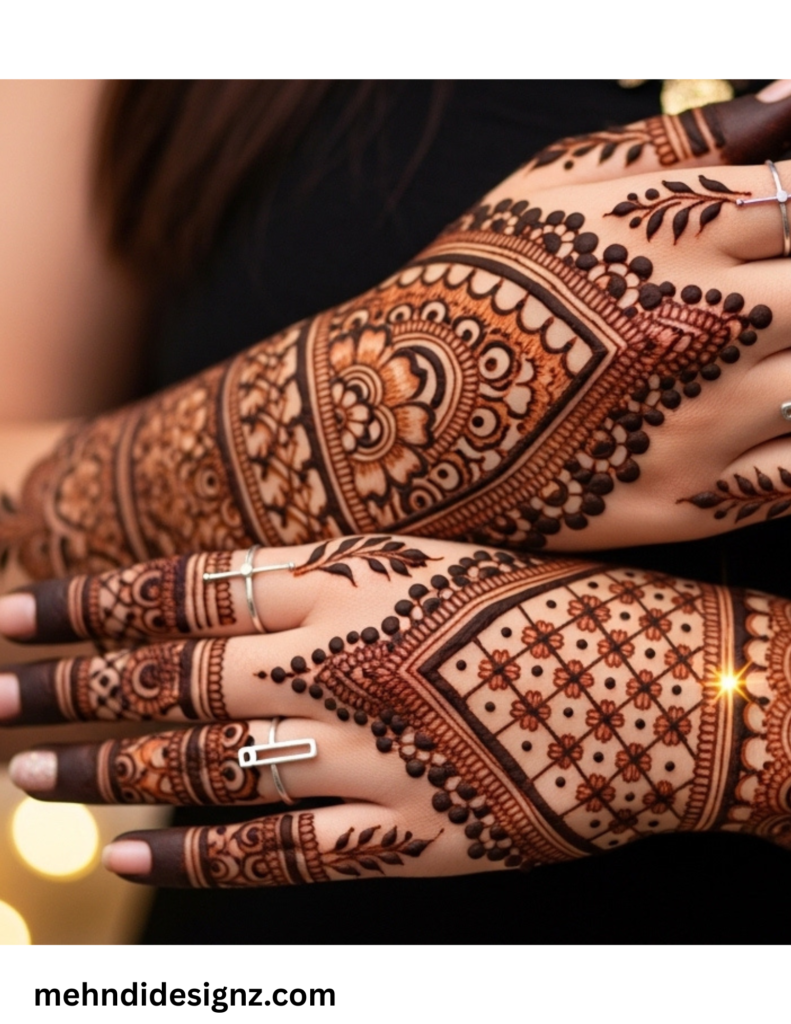 easy khaleeji mehndi beginner front hand flower vine pattern