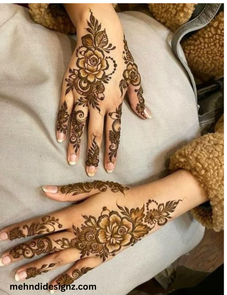 simple khaleeji henna design for beginners back hand 2026